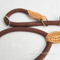 Pet Leather Button P-type Traction Rope Pet Leash